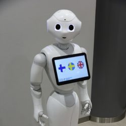 Link to project exhibition page with thumbnail of the humanoid robot pepper